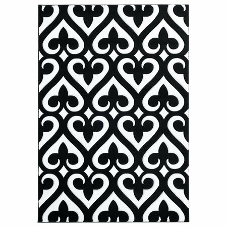 UNITED WEAVERS OF AMERICA 2 ft. 7 in. x 4 ft. 2 in. Bristol Heartland Black Rectangle Rug 2050 11470 35C